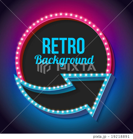 Night retro background with lights 19218891