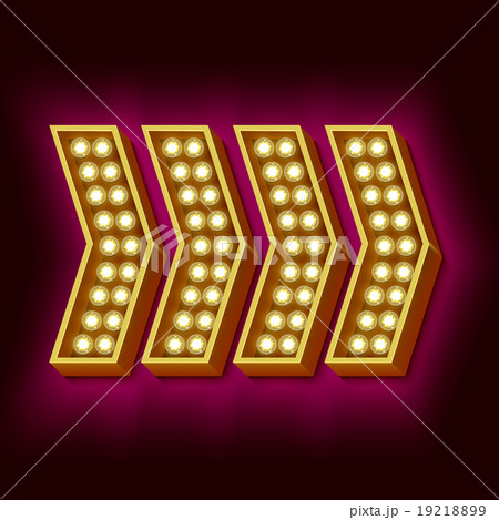 Volume retro arrow with lights 19218899