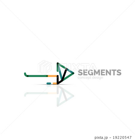 Arrow icon vector logo. Company branding element 19220547