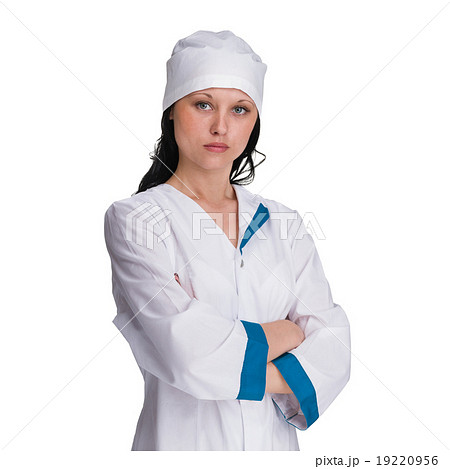 Serious young woman medical doctor 19220956