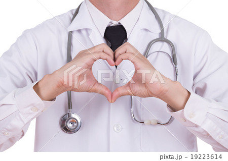 doctor doing a heart with his hands doctor doing a heart with his hands 19223614