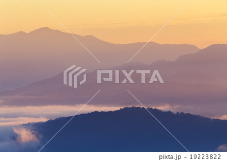 Mountain and mist in morning 19223822