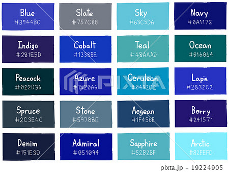 Blue Tone Color Shade Background with Code Name Blue Tone Color Shade Background with Code Name 19224905