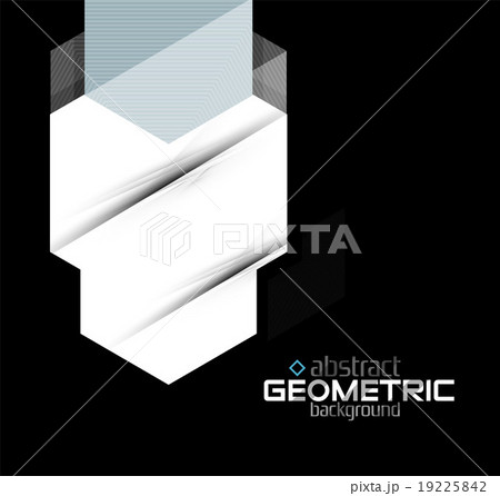Vector color geometric shapes on black background 19225842