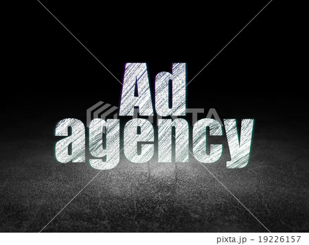 Advertising concept: Ad Agency in grunge dark room 19226157