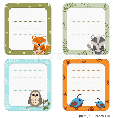 Collection of cute frames with Forest Animals. 19226310