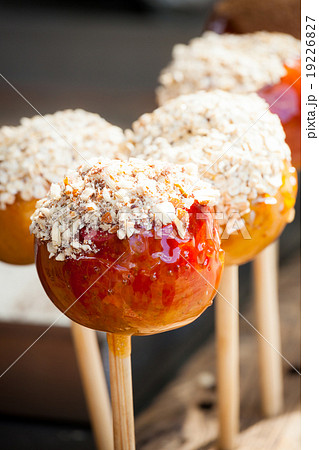 Candy apples for sale in market 19226827