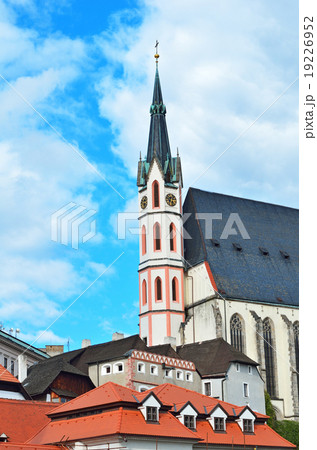 Turrent of the church, roofs and houses Turrent of the church, roofs and houses 19226952