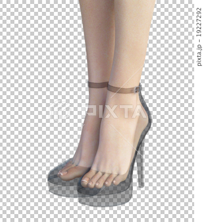 フットケアイメージ　透けて見える靴の中の足 perming3DCGイラスト素材 19227292