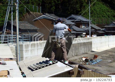 波スレート葺き替え 波スレート葺き替え 19228793