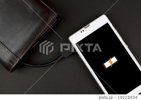wallet with power energy can charging smartphone 19228834