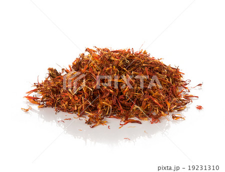 Safflower on white background 19231310
