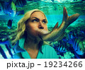 Woman eating fish 19234266