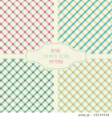 Four retro seamless vector patterns Four retro seamless vector patterns 19234438
