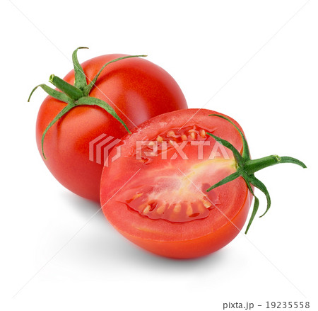 Fresh red tomatoes isolated on white background. 19235558