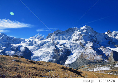 スイス　車窓から眺めるブライトホルン 19236570