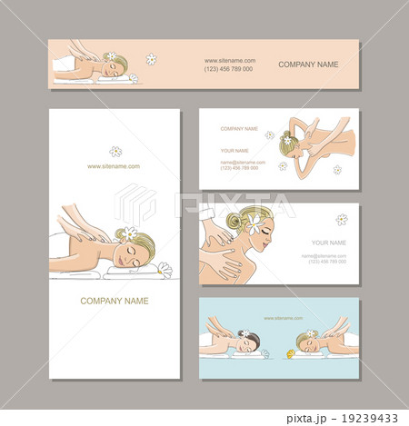 Business cards design, women in spa saloon Business cards design, women in spa saloon 19239433