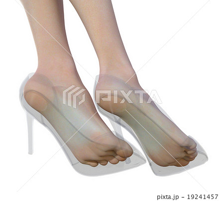 フットケアイメージ 透けて見える靴の中の足 Perming3dcgイラスト素材のイラスト素材