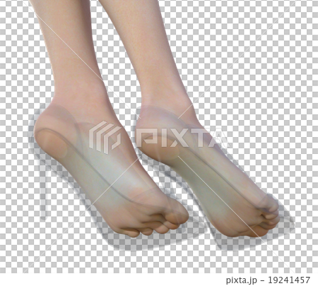 Foot care image Foot in transparent shoe perming3DCG Illustration material 19241457
