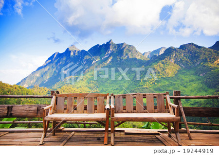 Bamboo wood chair 19244919