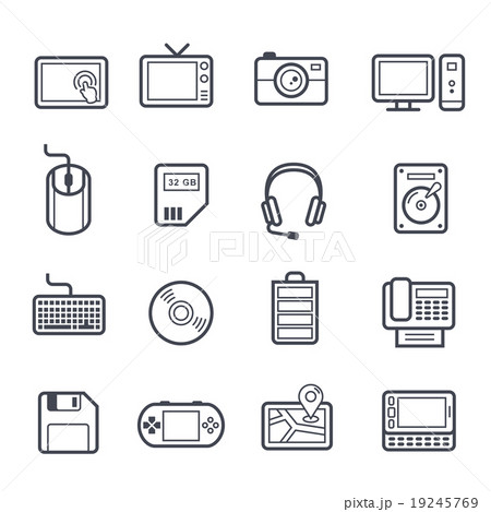 Technology and Devices Vector Bold Stroke Icon 19245769