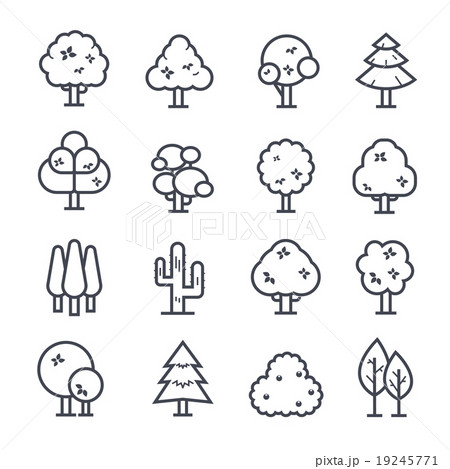 Tree Vector Bold Stroke Icon 19245771