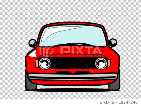 赤いスポーツカー　正面 19247246