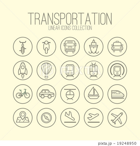 Transportation Linear Icons 19248950