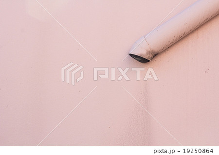 Rain Gutter Downpipe on a pink background Rain Gutter Downpipe on a pink background 19250864