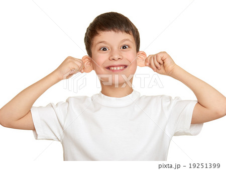 grimacing face boy portrait, teenager closeup grimacing face boy portrait, teenager closeup 19251399