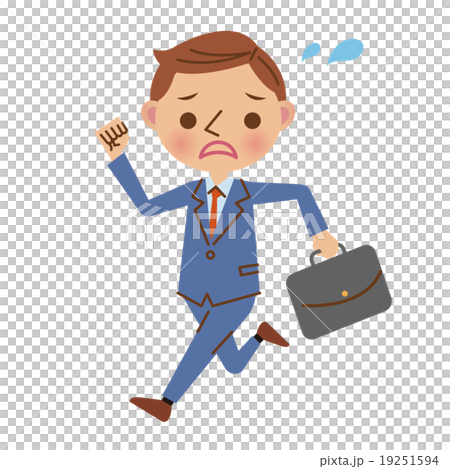 A businessman running with a bag 19251594