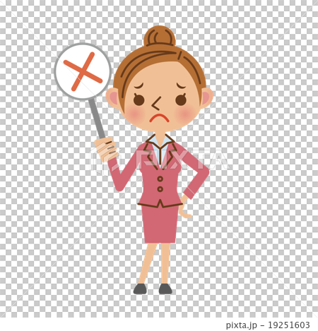 ビジネスウーマンの不正解・NGイメージ ビジネスウーマンの不正解・NGイメージ 19251603