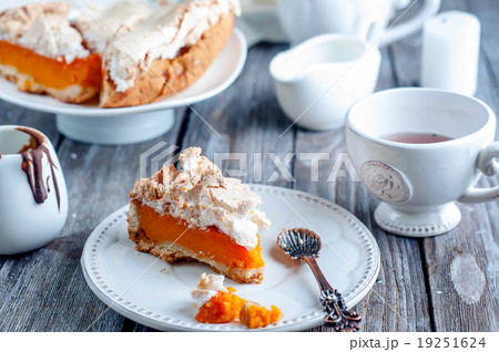 pumpkin pie with meringue 19251624