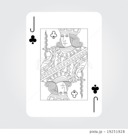 Single playing cards vector: Jack of Clubs 19251928