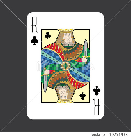 Single playing cards vector: King of Clubs 19251933