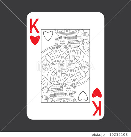 Single playing cards vector: King of Hearts Single playing cards vector: King of Hearts 19252108