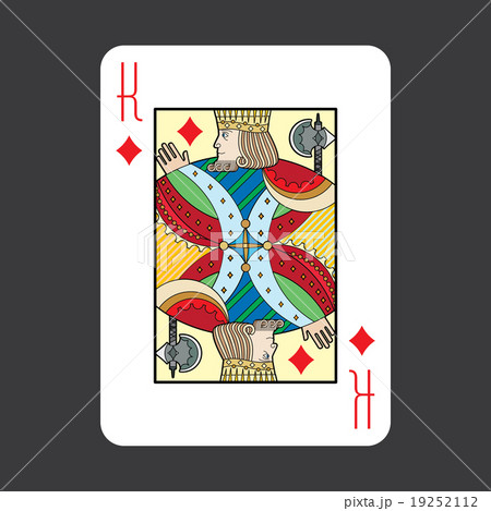 Single playing cards vector: King Diamonds 19252112