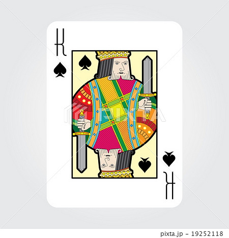 Single playing cards vector: Spades King 19252118