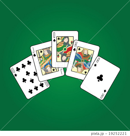 Single playing cards vector: Clubs 19252221