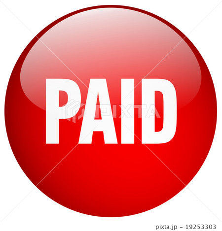 paid red round gel isolated push button 19253303