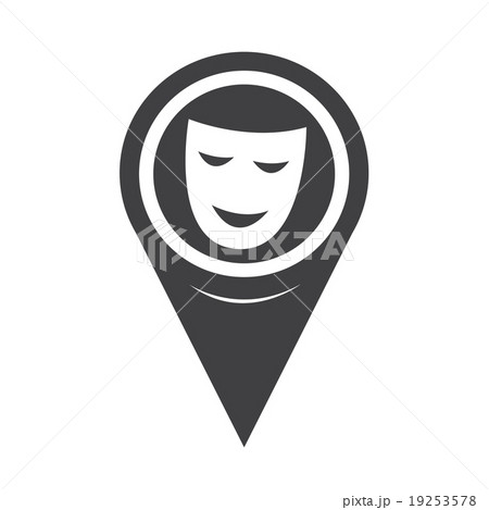 Map Pointer Theatrical Masks Icon Map Pointer Theatrical Masks Icon 19253578