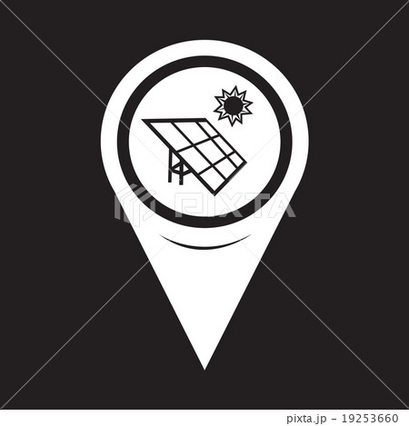 Map Pointer Solar Energy Icon Map Pointer Solar Energy Icon 19253660