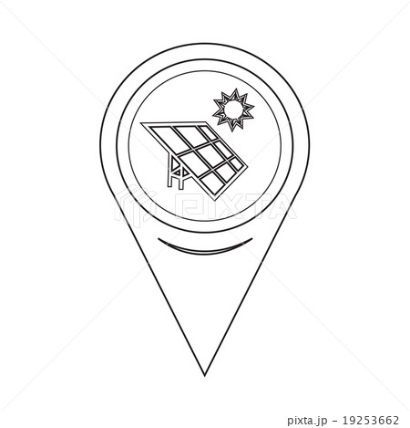 Map Pointer Solar Energy Icon Map Pointer Solar Energy Icon 19253662