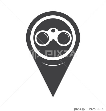 Map Pointer Binocular Icon Map Pointer Binocular Icon 19253663