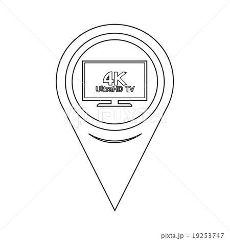 Map Pointer HD TV Icon Map Pointer HD TV Icon 19253747
