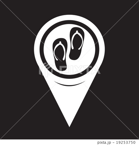 Map Pointer Slippers Icon Map Pointer Slippers Icon 19253750