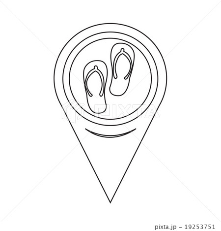 Map Pointer Slippers Icon Map Pointer Slippers Icon 19253751