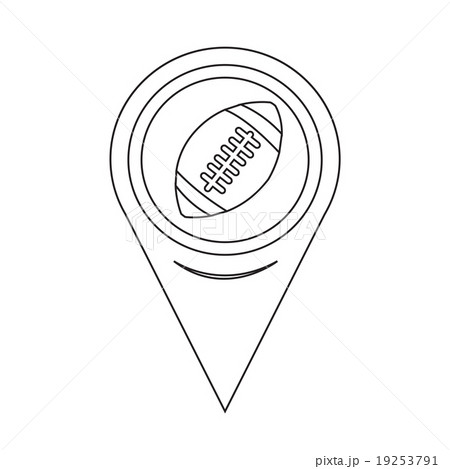 Map Pointer American Football Icon Map Pointer American Football Icon 19253791