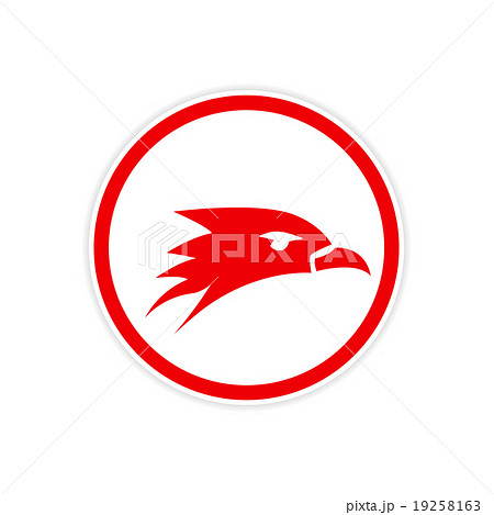 Sticker eagle head logo 19258163