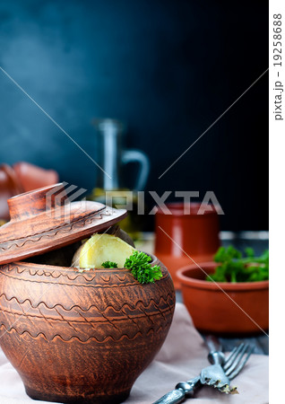 Ukrainian national dish is baked potatoes 19258688